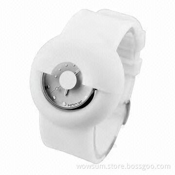 Popular Silicone Watch with Various Colors, Silicone Material and Quartz Movement